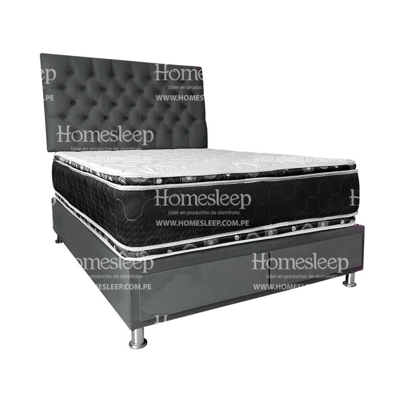 DORMITORIO 2 PLAZAS AMERICANO 2 CAJONES AL PIE + COLCHO| DormiHogar.pe DORMITORIO 2 PLAZAS AMERICANO 2 CAJONES AL PIE + COLCHO| DormiHogar.pe