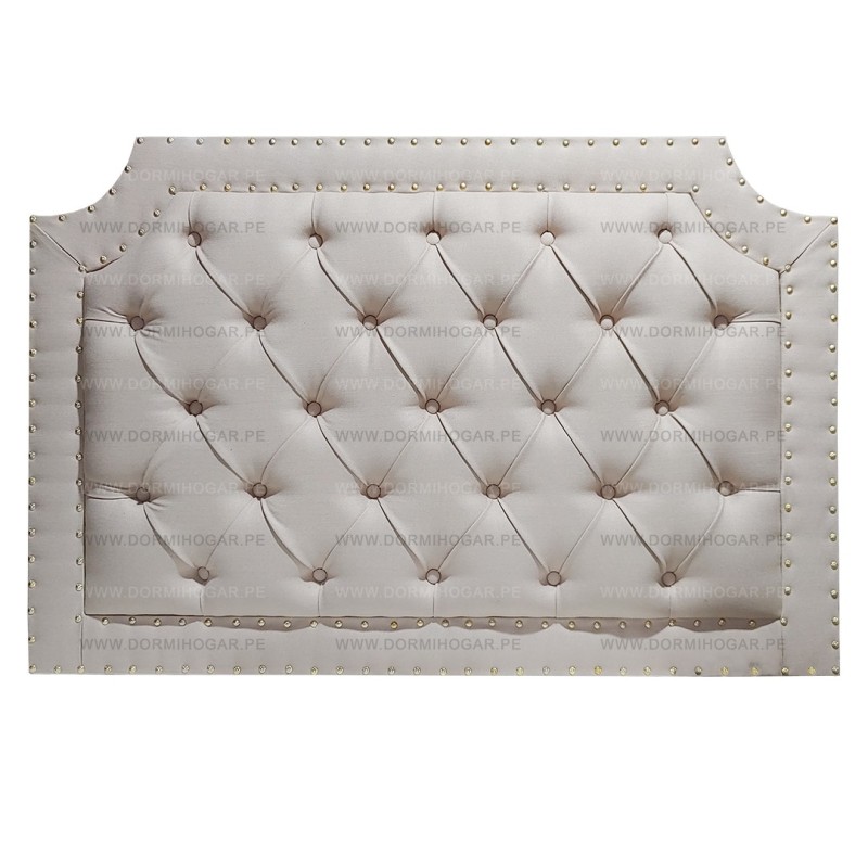 CABECERA AEREA KAMAS DUQUE CON MARCO 2 PLAZAS IVORY  | Homesleep.pe