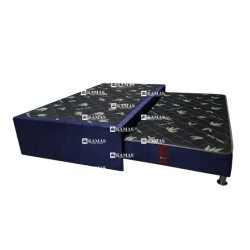 CAMA DIVAN 1.5 + COLCHON 1 PLAZA INCORPORADO AZUL | Homesleep.pe